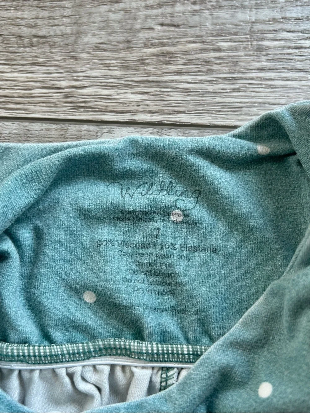 Well Dressed Wolf Teal Polka Dot Nightgown & Shorts with White Ruffle